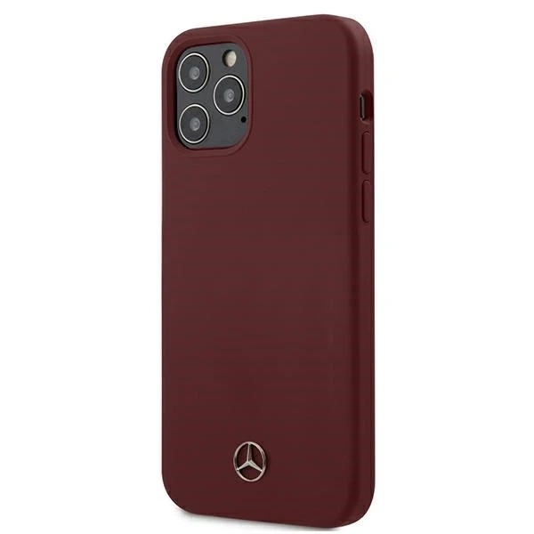 Mercedes MEHCP12MSILRE Schutzhülle für Apple iPhone 12/12 Pro 6.1" rot/rot Hardcase Silicone Line