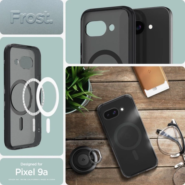 Google Pixel 9a Spigen Ultra Hybrid MagSafe Hülle Schwarz