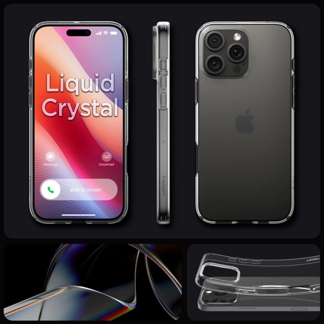 iPhone 16 Pro Spigen Liquid Crystal Case Protective Phone Case Crystal Clear