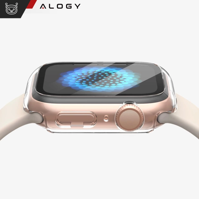 Alogy Protector Case 2-in-1 Protective Case with Glass for Apple Watch 10 46mm Transparent