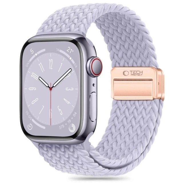 Nylonový řemínek pro Apple Watch 4 / 5 / 6 / 7 / 8 / 9 / SE (38 / 40 / 41 mm) NylonMag Brčál