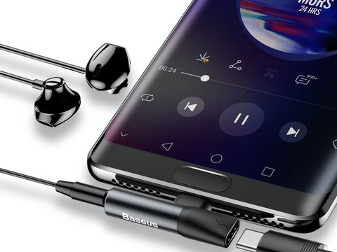 Baseus USB-C na audio mini jack 3,5 mm USB-C adaptér L41 čierny