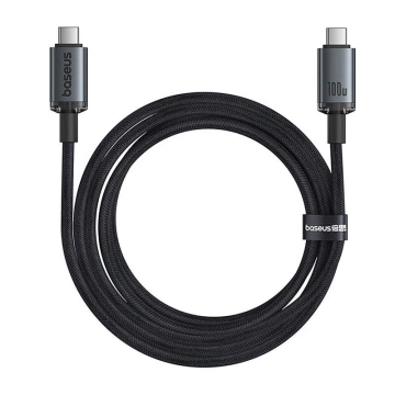 Kábel Baseus Crystal Shine 100W USB-C na USB-C, 1,5 m 20 GB (čierny)