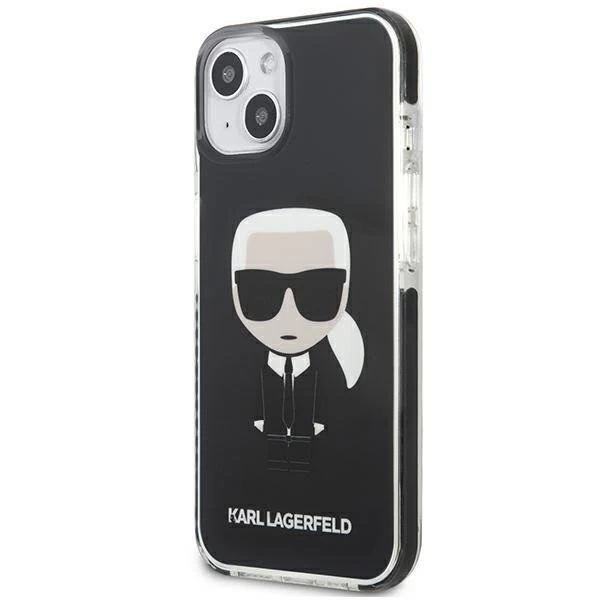 Karl Lagerfeld KLHCP13STPEIKK iPhone 13 mini 5,4" pevný obal čierny/čierny Iconik Karl