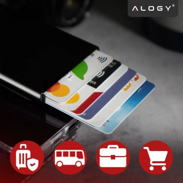 Alogy Anti-Theft Peňaženka RFID Smart Card držiak čierny