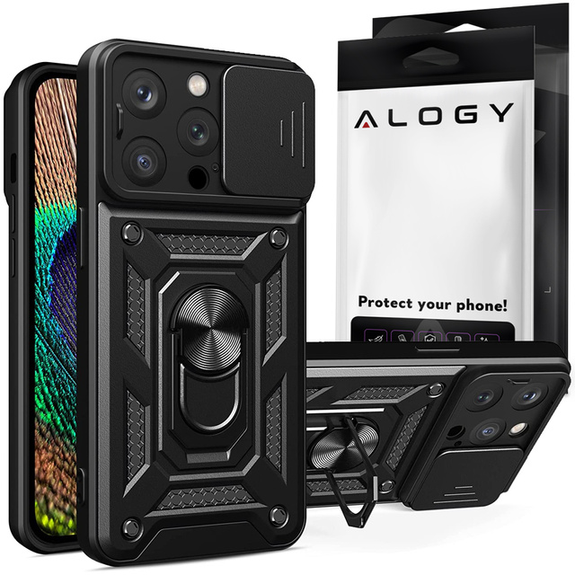 Чохол Alogy Camshield Stand Ring Case із кришкою камери для скла Apple iPhone 14 Pro