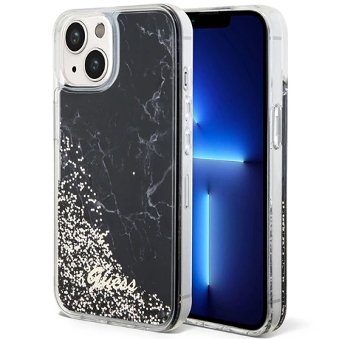 Etui Guess GUHCP14SLCSGSGK для iPhone 14 6.1" твердий чохол Liquid Glitter Marble