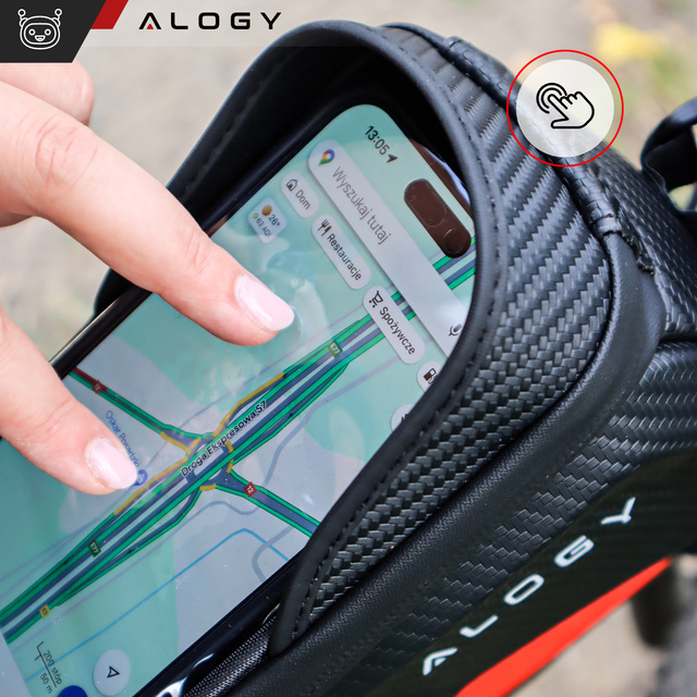 Bicycle bag case for phone 6.7 inches bag holder for bike frame 2l Black Tools Multitool keys 16in1 Alogy