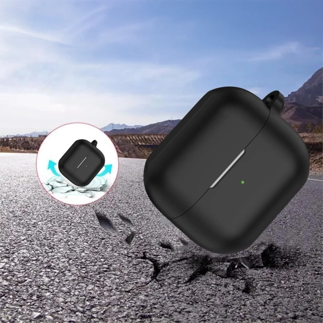 Silikónové puzdro, kryt slúchadiel, puzdro pre Samsung Galaxy Buds 3 / 3 Pro Black
