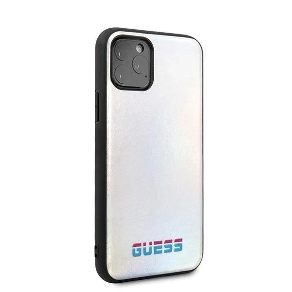 Guess GUHCN58BLD iPhone 11 Pro srebrný /strieborný pevný obal Iridescent