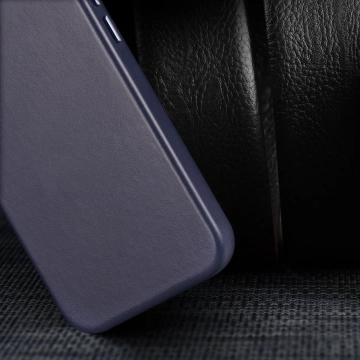 Dux Ducis Neapol pouzdro iPhone 14 magnetické kožené pouzdro MagSafe modré