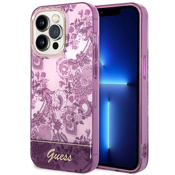 Чохол Etui Guess GUHCP14XHGPLHF для Apple iPhone 14 Pro Max 6,7" fuksja/fuschia hardcase Porcelain Collection