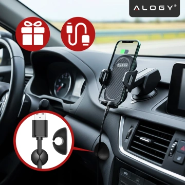 Alogy 3-in-1 car phone holder for the windshield, dashboard grille, cockpit Organizer