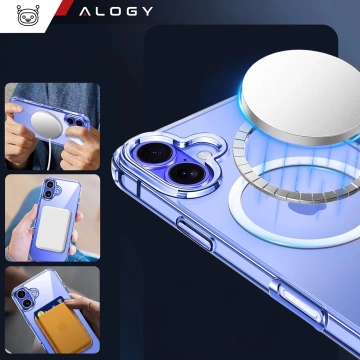 Puzdro pre Apple iPhone 16 Alogy Anti-Shock Hybrid Case pre MagSafe Transparent