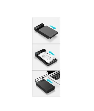 Корпус жорсткого диска Ugreen SATA 3.5'' USB 3.0 чорний (50422)