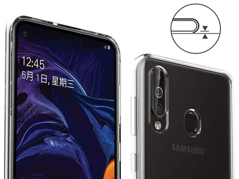 Transparentní silikonové pouzdro pro Samsung Galaxy A60 / M40 Alogy Full Glue Glass