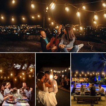 Záhradné girlandové svietidlo 10 LED Balkónové svietidlá do záhrady Vodotesné žiarovky IP44 24V