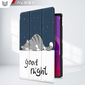 Pouzdro pro Lenovo Tab M11 10,95" TB330FU / TB330XU / TB331FC Kryt na tablet Pouzdro Alogy Obal na knihu Sleeping Cat Glass Stylus