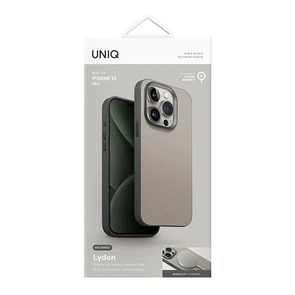 Etui do iPhone 15 Pro UNIQ Lyden DS MagSafe Beżowo-zielone