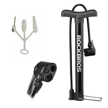 Metal floor bicycle pump RockBros A320 with ball bicycle needle Black