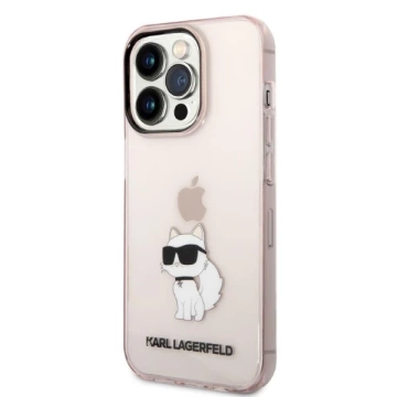 Etui Karl Lagerfeld KLHCP14LHNCHTCP pro iPhone 14 Pro 6,1" pevný obal Ikonik Choupette