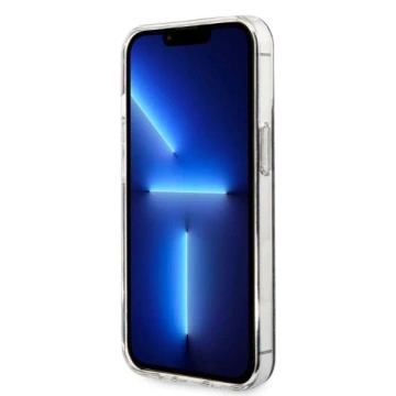 Zestaw Guess GUBPP14XHMEACSK Case Charger iPhone 14 Pro Max 6,7" čierne/čierne pevné puzdro MagSafe Marble