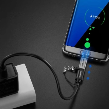 Перехідник UGREEN з USB Type C на micro USB сірий (50590)