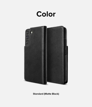 Flipové kožené pouzdro Ringke Folio Signature pro Samsung Galaxy S22 (S22 Plus) černé (FSS118R262)