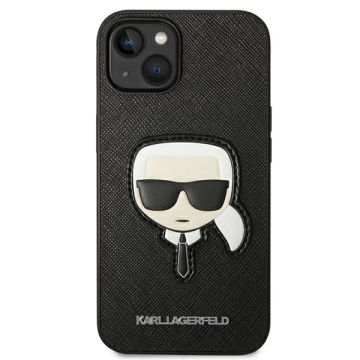 Etui Karl Lagerfeld KLHCP14MSAPKHK pre iPhone 14 Plus 6,7" pevné puzdro Saffiano Karl`s Head Patch