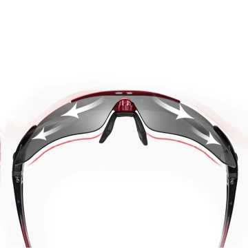 Rockbros 10001 Polarized Cycling Glasses - Black and Red