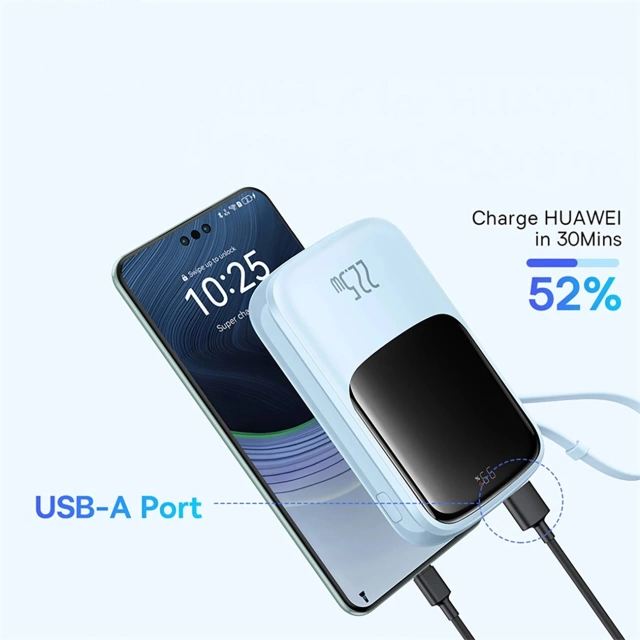 Powerbank Baseus Qpow Pro+ 22.5W 10000mAh USB-C Niebieski