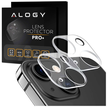 2x Camera lens glass for iPhone 15 / 15 Plus Alogy lens clear transparent