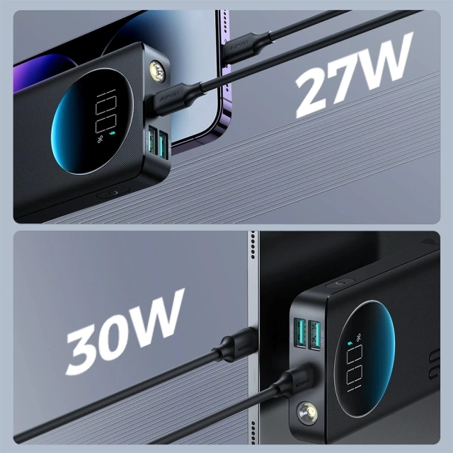 Зовнішній акумулятор Joyroom JR-PBF01 10000mAh 30W PD-чохол для ліхтарика – чорний
