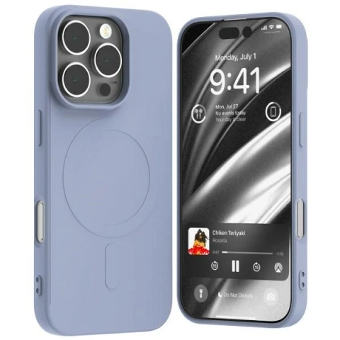 Polosilikonové pouzdro Mercury MagSafe pro iPhone 16 Pro 6,3" Lavender