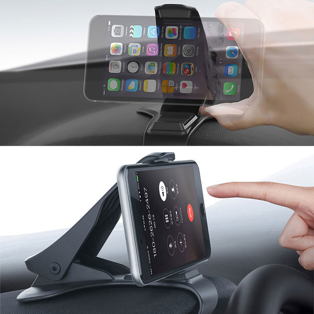 Автомобільний тримач з кліпсою на панель приладів кліпса чорна