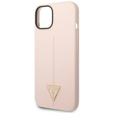 Guess GUHCP14MSLTGP pouzdro pro Apple iPhone 14 Plus 6,7" růžové/růžové pevné pouzdro silikonový trojúhelník