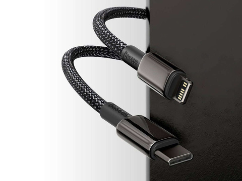Кабель 1m Baseus przewód USB-C Type C na Lightning PD 20W Black