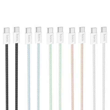 Кабель HOCO Type-C - Type-C X104 1 м рожевий PD 60W QC 3.0 швидкої зарядки