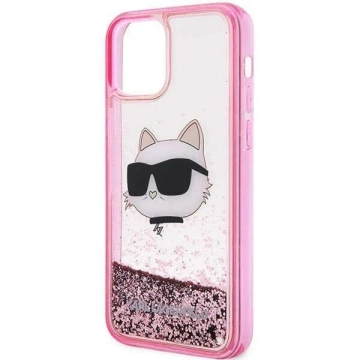 Protective phone case Karl Lagerfeld KLHCP12MLNCHCP for Apple iPhone 12 /12 Pro 6.1" pink/pink hardcase Glitter Choupette Head