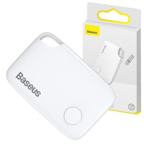 Bezdrôtový GPS tracker kľúčenka Bluetooth vodítko Baseus T2 na kľúče pre psa Biele