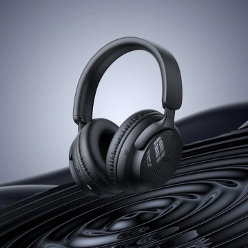 Hoco W53 Bluetooth 5.0 – black on-ear headphones, 30h playback, AUX/USB-C