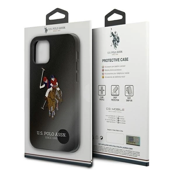 US Polo Embroidery Collection iPhone 12/12 Pro 6.1" phone case black/black
