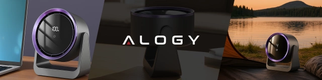 Stolní ventilátor stojící ventilátor malé oběhové čerpadlo s klipem bezdrátové ruční 500mAh USB-C Alogy White