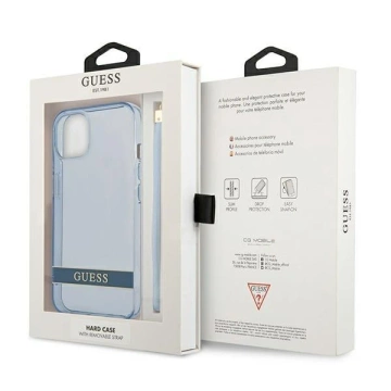 Etui Guess GUHCP13MHTSGSB für Apple iPhone 13 6,1" niebieski/blue Hardcase Translucent Stap