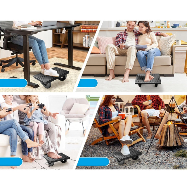 Büro-Fußstütze, Fußstütze, Beine, Fußmassage für Büroarbeit, verstellbare Winkeleinstellung, schwarz