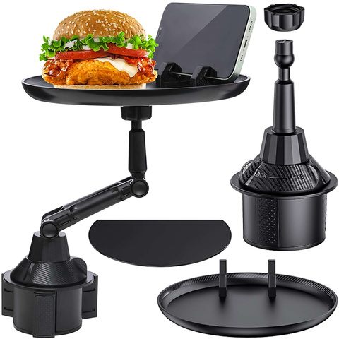 Travel car table tray tray phone holder car food Alogy Cup Holder Black