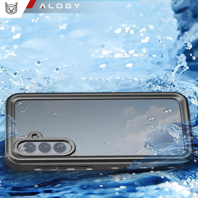 Case for Samsung Galaxy A35 5G Armored Waterproof IP68 360 Armor Case Built-in Glass Alogy Black