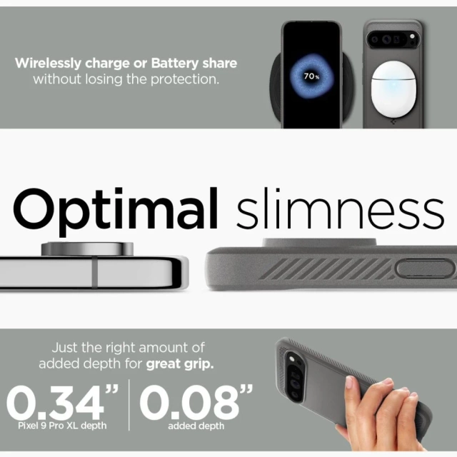 Etui Spigen Rugged Armor für Google Pixel 9 Pro XL Marble Grey
