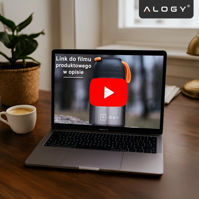 Termos pojemnik obiadowy na jedzenie żywność zupę lód dla dzieci 700ml Alogy ze stali nierdzewnej + składana łyżeczka termiczny szary