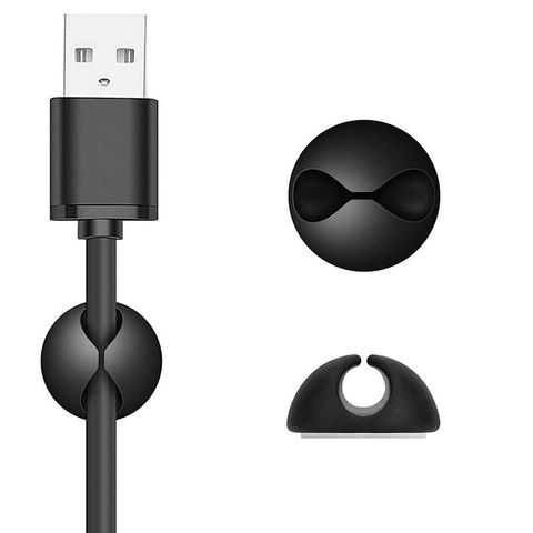 Organizér kabelů Alogy rukojeť s háčkem klip Black